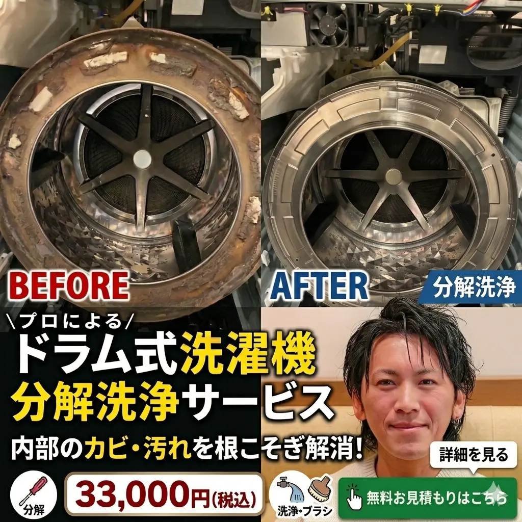 ドラム式洗濯機分解サービス